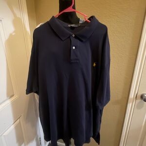 Ralph Lauren Navy Polo with Pale Yellow Button